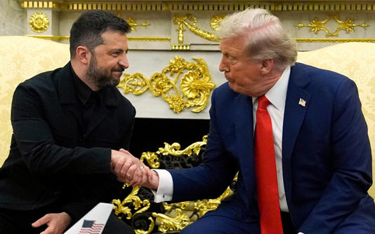 President Donald Trump meets with Ukrainian President Volodymyr Zelensky at the White House to discuss the ongoing conflict and U.S. support - Shutterstock Editorial