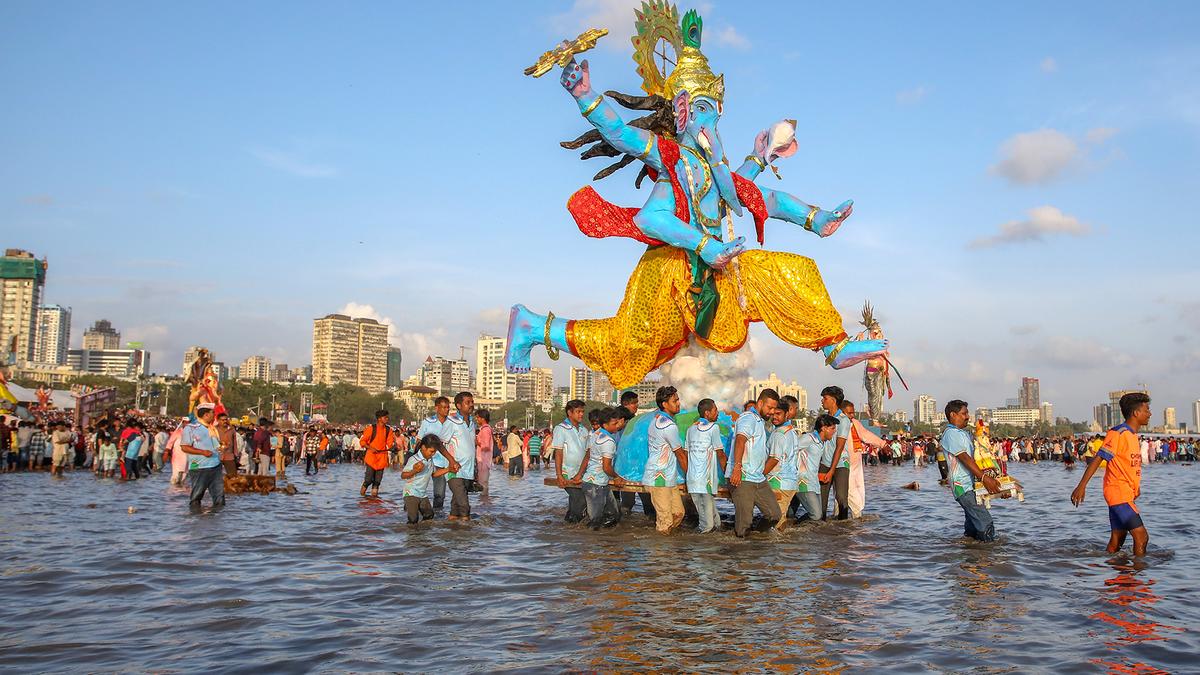 From Drums to Dips: Mumbai's Vibrant Ganpati Immersion Despite Odds