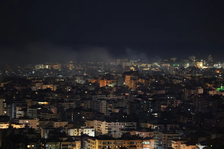 Smoke rises after Israeli strikes in Beirut's southern suburbs, on March 2 [Mohamad Azakir/Reuters]